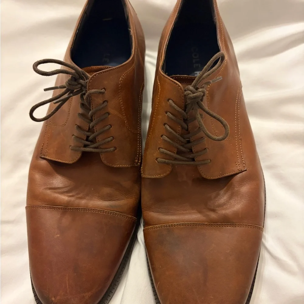 Cole Haan Tan‎ Leather Oxfords